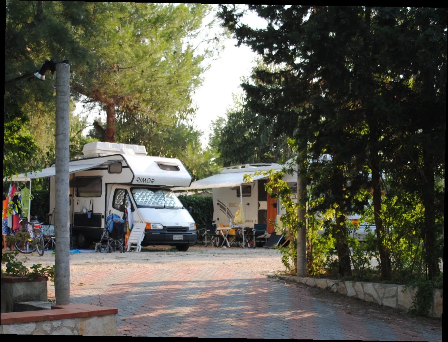 Area camper con piazzole attrezzate nel Camping Village Vieste Marina a Vieste sul Gargano