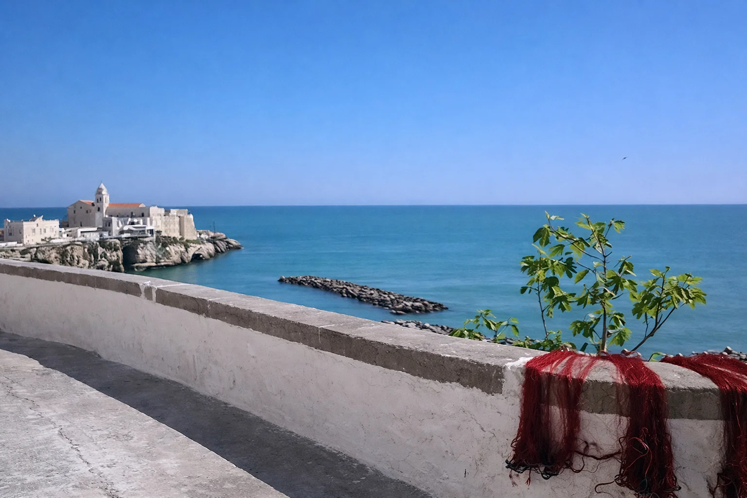 Centro Storico di Vieste sul mare nel Gargano in Puglia