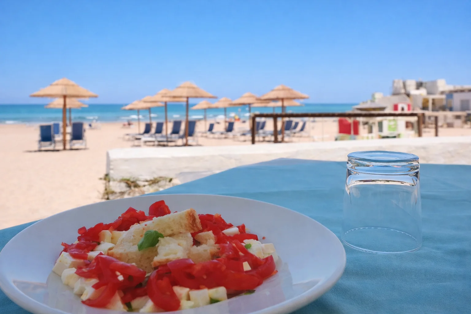 Ristorante sulla spiaggia al Camping Village Vieste Marina a Vieste nel Gargano