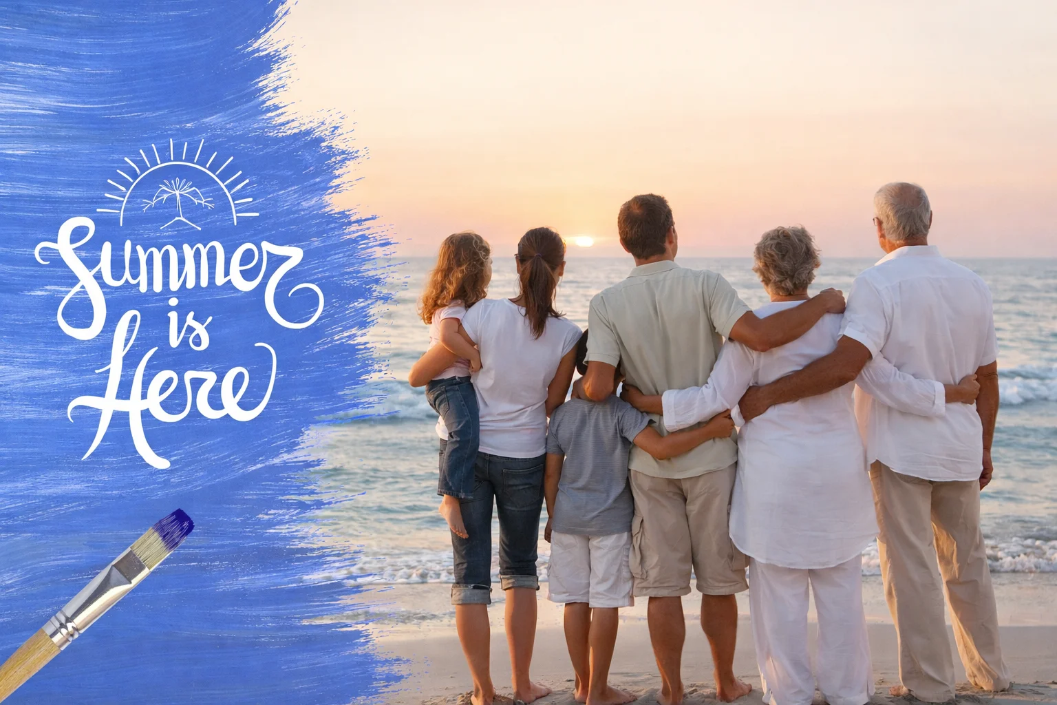 Famiglia in vacanza sul mare vicino al Camping Village Vieste Marina nel Gargano